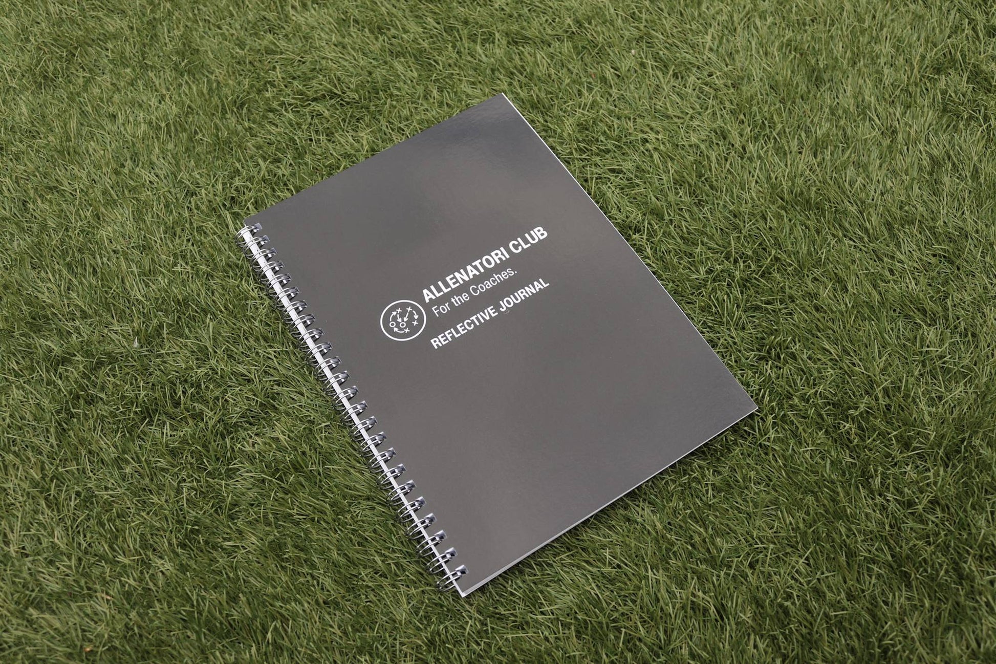 Allenatori Club Reflective Journal — premium A5 wiro-bound coaching journal for football coaches
