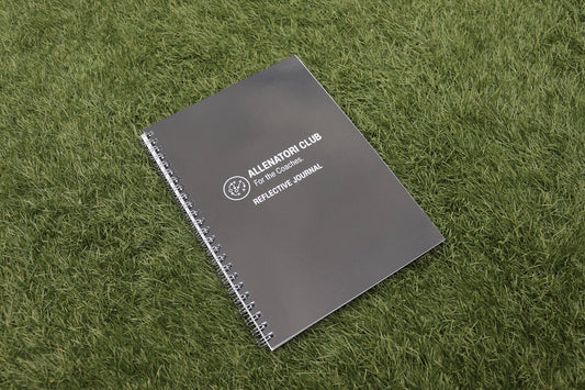 Allenatori Club Reflective Journal — premium A5 wiro-bound coaching journal for football coaches